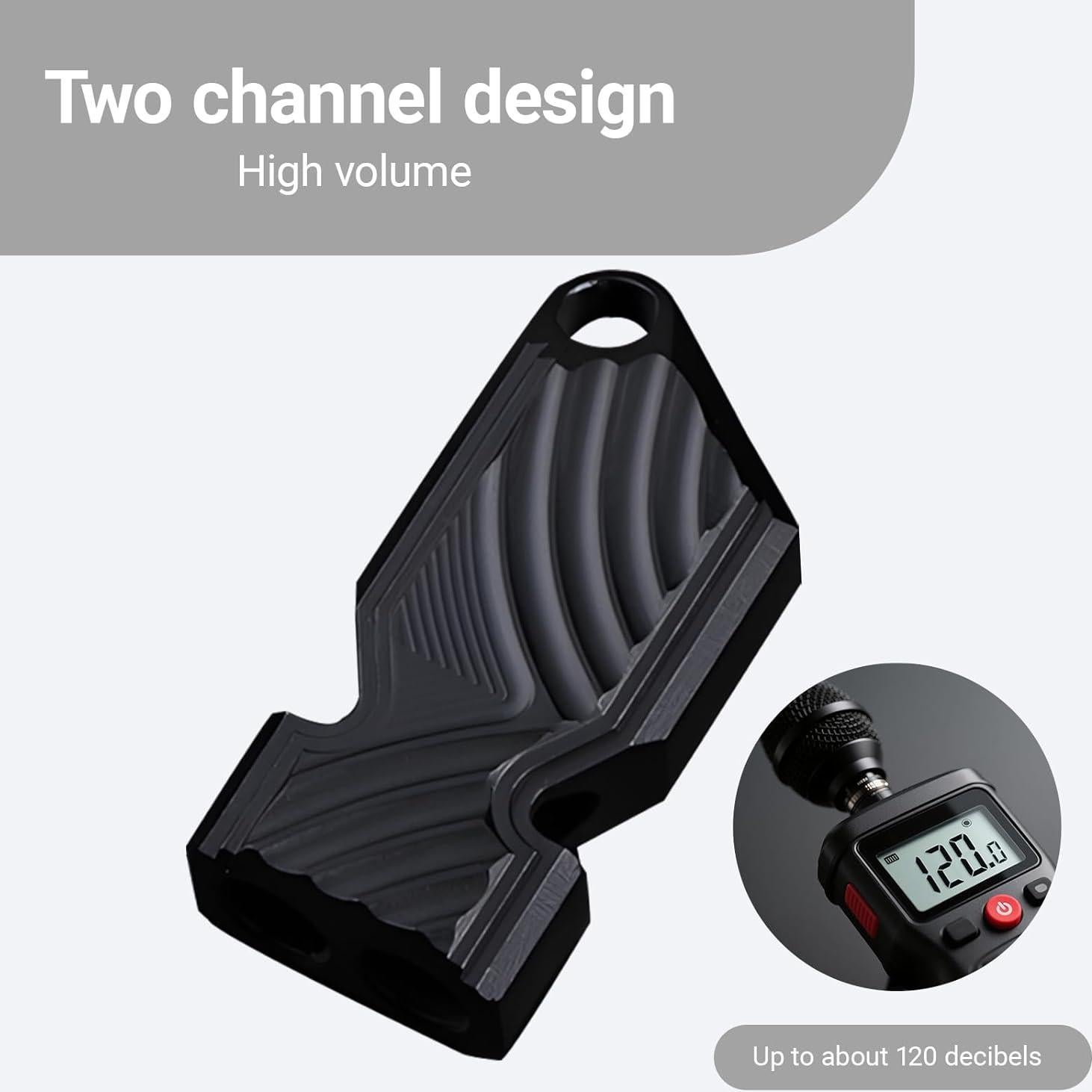 Silbato de Emergencia Novvyriel 120dB con Cuerda - Aluminio