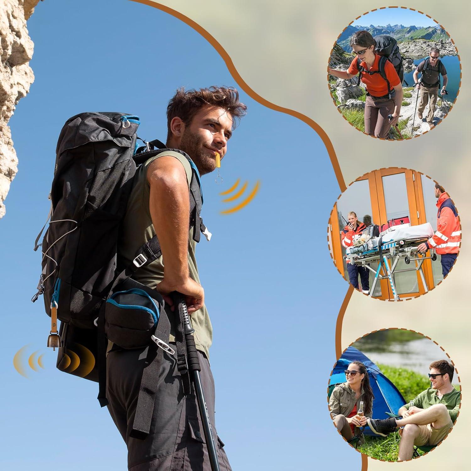 2 Juegos de Campanas para Osos Fyntave con Silbato de Emergencia