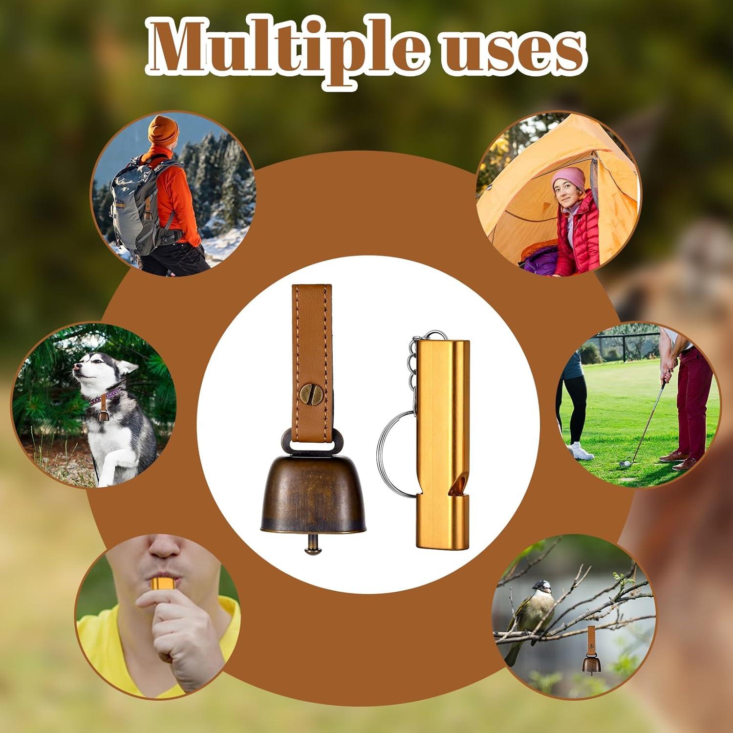 2 Juegos de Campanas para Osos Fyntave con Silbato de Emergencia