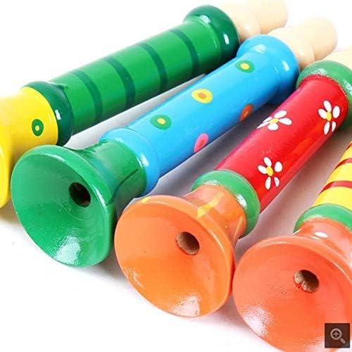 3 Silbatos Musicales de Madera Tovip para Niños 13x3.5cm