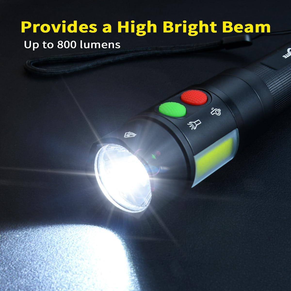 Linterna de Silbato Electrónico AULITE AML-2002 Recargable USB C