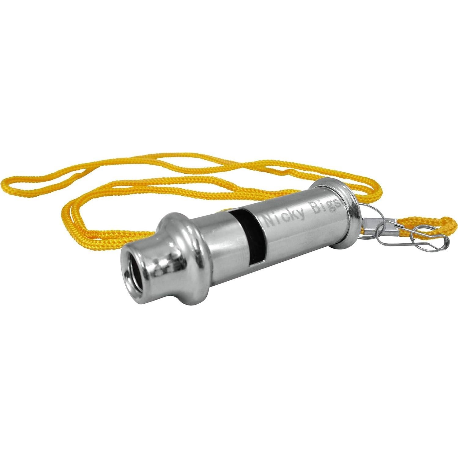 Silbato de Conductor de Tren Nicky Bigs de Metal Deluxe - Plata