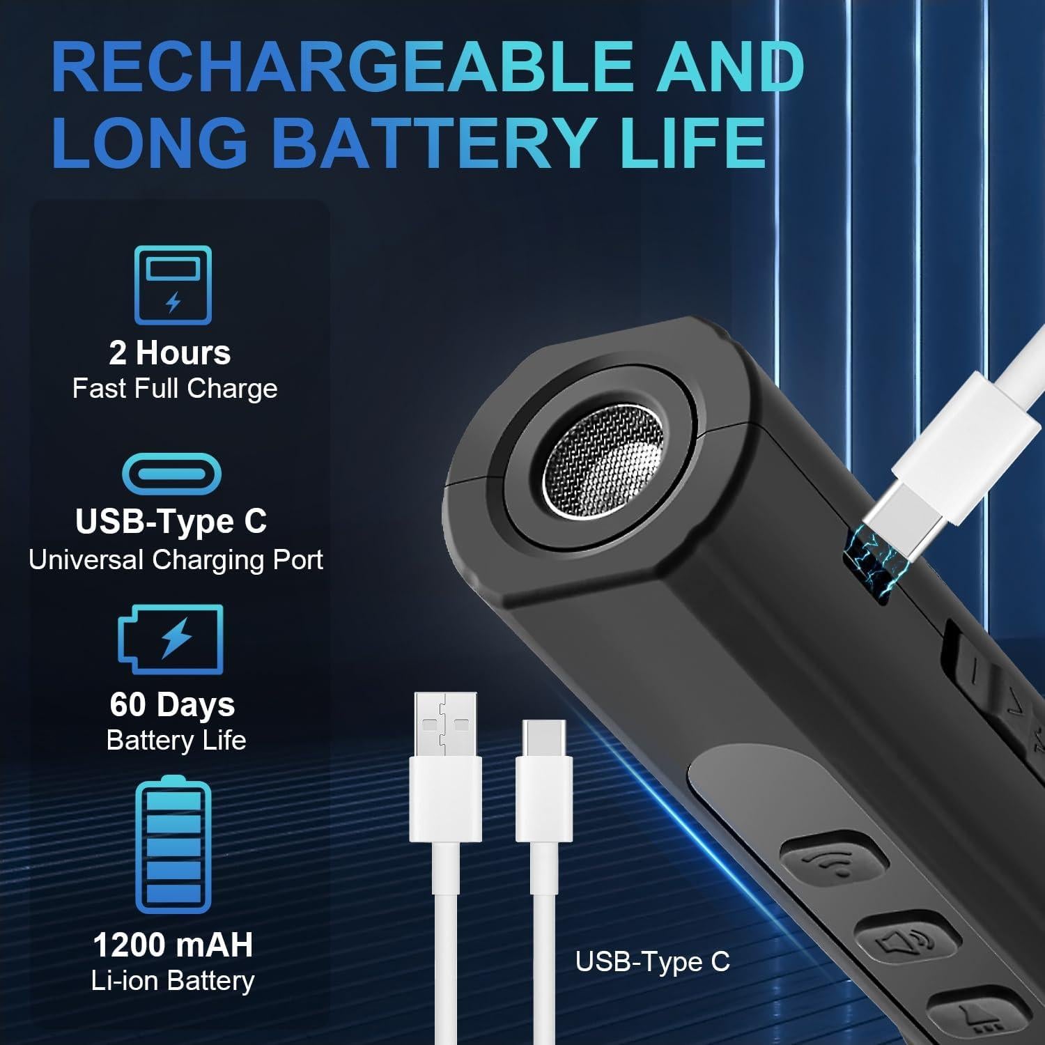 Dispositivo Antiladridos Ultrasónico HVSOTV Recargable 3-en-1