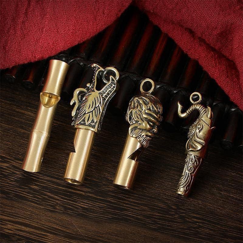 Collar Colgante Silbato Dragón Comimark - 3 Piezas de Latón