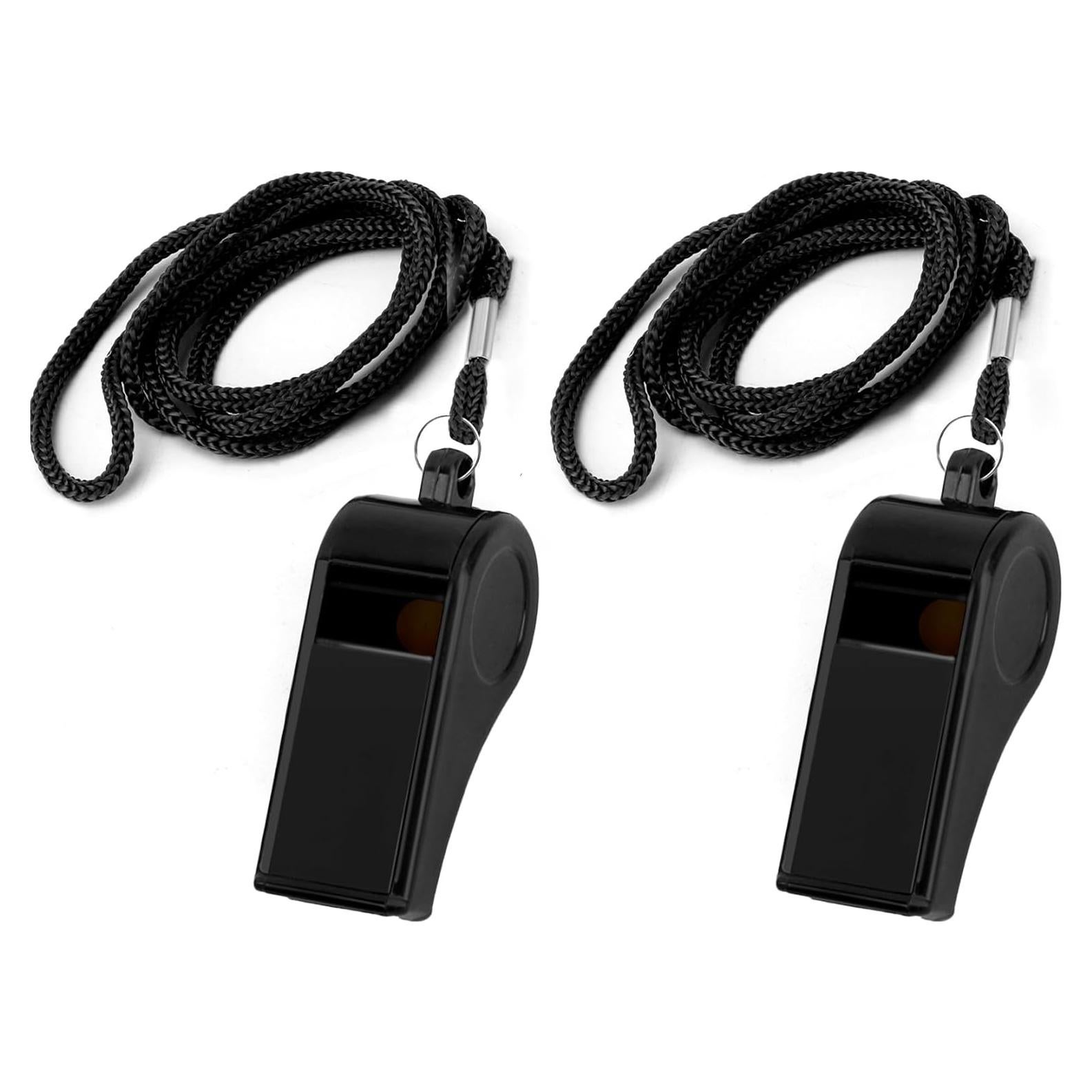 Silbatos de Plástico SythorYang con Cordón - 2 Pcs, Sonido Fuerte