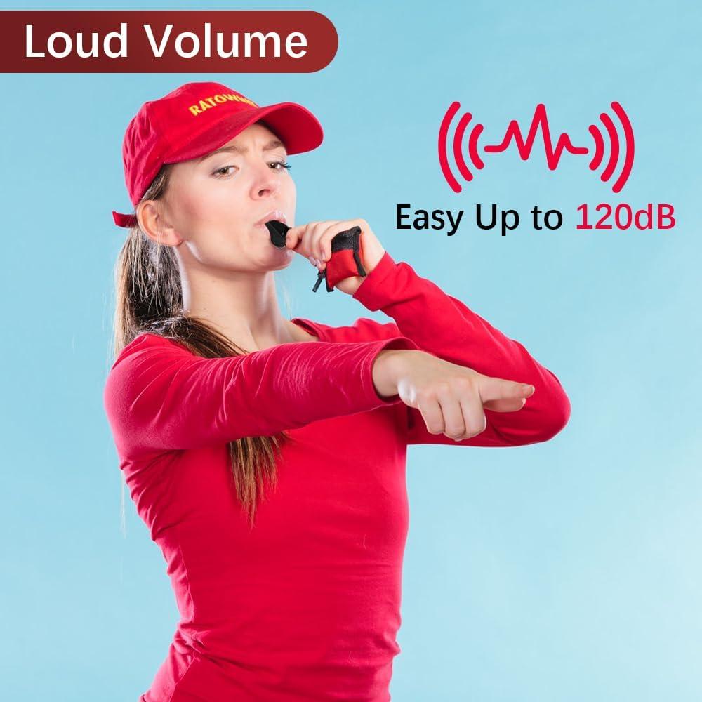 Silbatos de Plástico SythorYang con Cordón - 2 Pcs, Sonido Fuerte