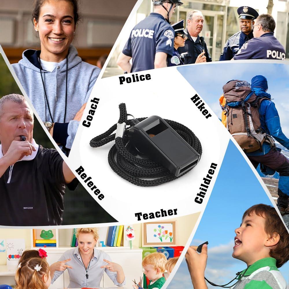 Silbatos de Plástico SythorYang con Cordón - 2 Pcs, Sonido Fuerte