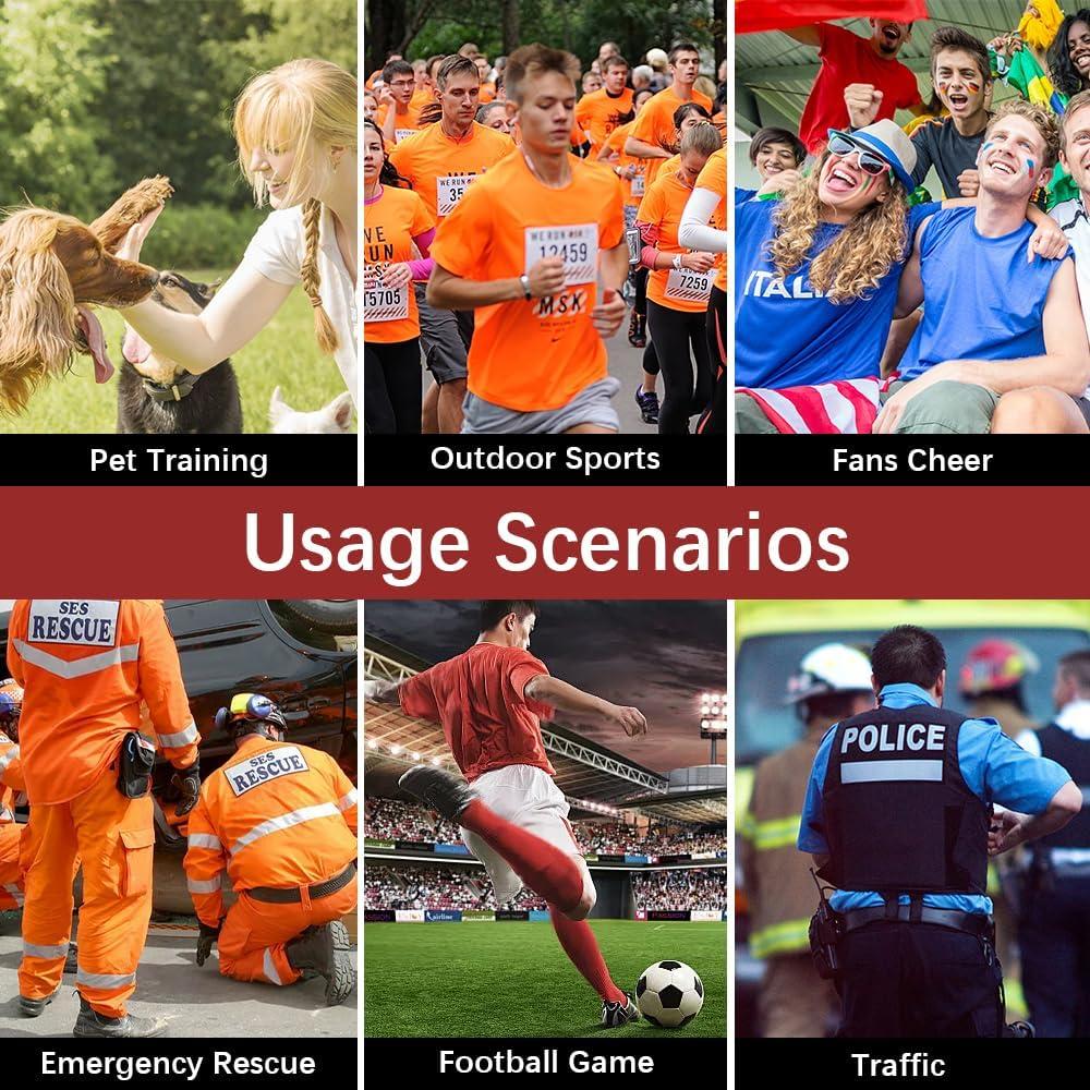 Silbatos de Plástico SythorYang con Cordón - 2 Pcs, Sonido Fuerte