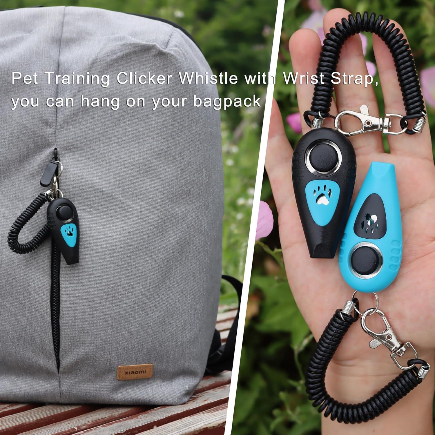 Clicker de Entrenamiento para Mascotas HoAoOo con Silbato y Correa