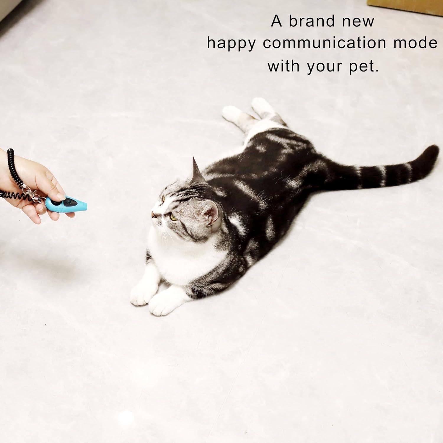 Clicker de Entrenamiento para Mascotas HoAoOo con Silbato y Correa