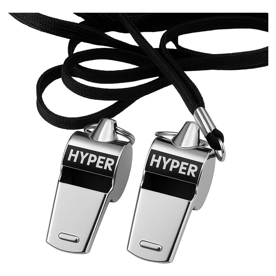 Silbatos de Acero Inoxidable HyperSteel - Paquete de 2 - Sonido Claro
