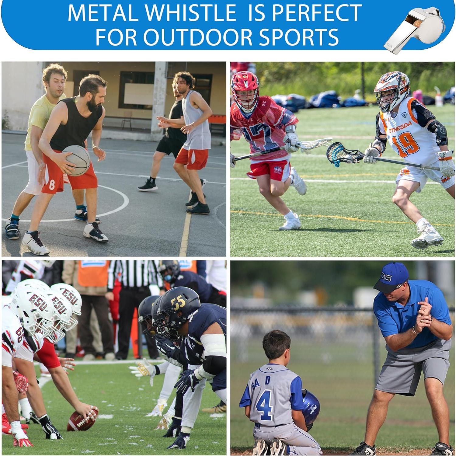 Paquete de 3 Silbatos Metálicos Xgunion con Cordón Ajustable