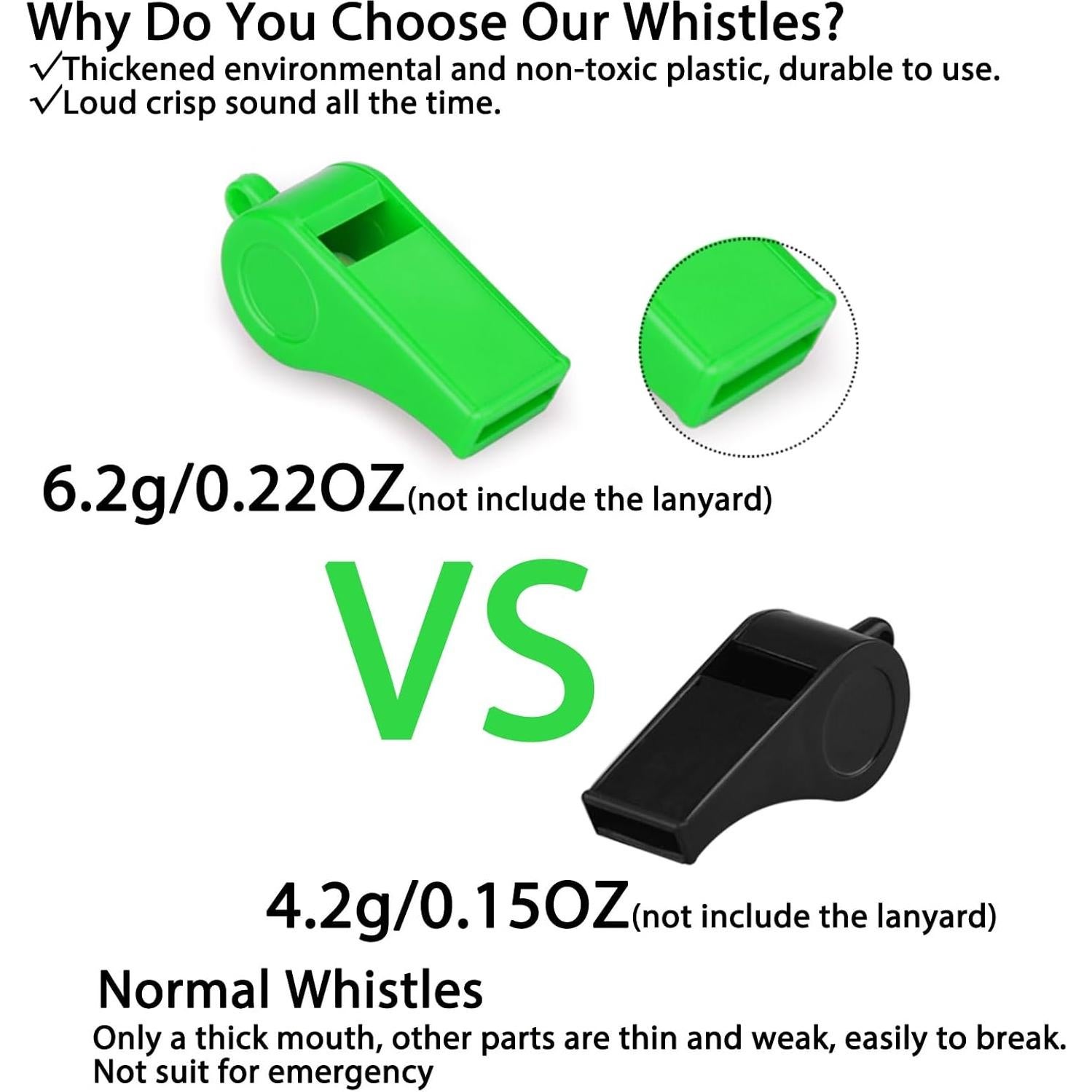 Silbato Deportivo Hipat Verde 2PCS - Sonido Fuerte y Claro