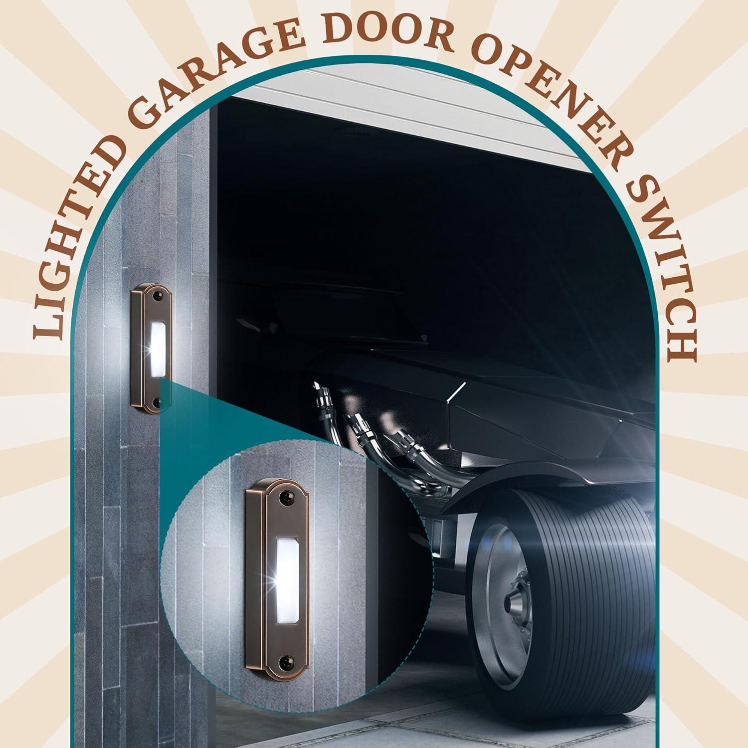 Botón de Timbre Iluminado Dreyoo de Metal Bronce 9x3x3cm