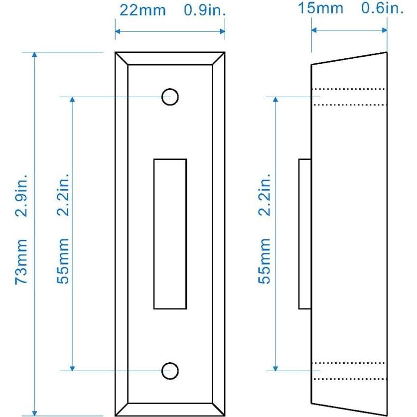Botón de Timbre LED WESUA Blanco Interruptor de Pared 24V