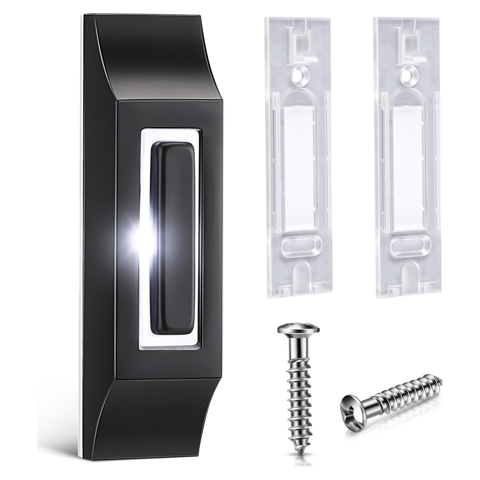 Botón de Timbre de Metal Enhon con Luz LED - Impermeable