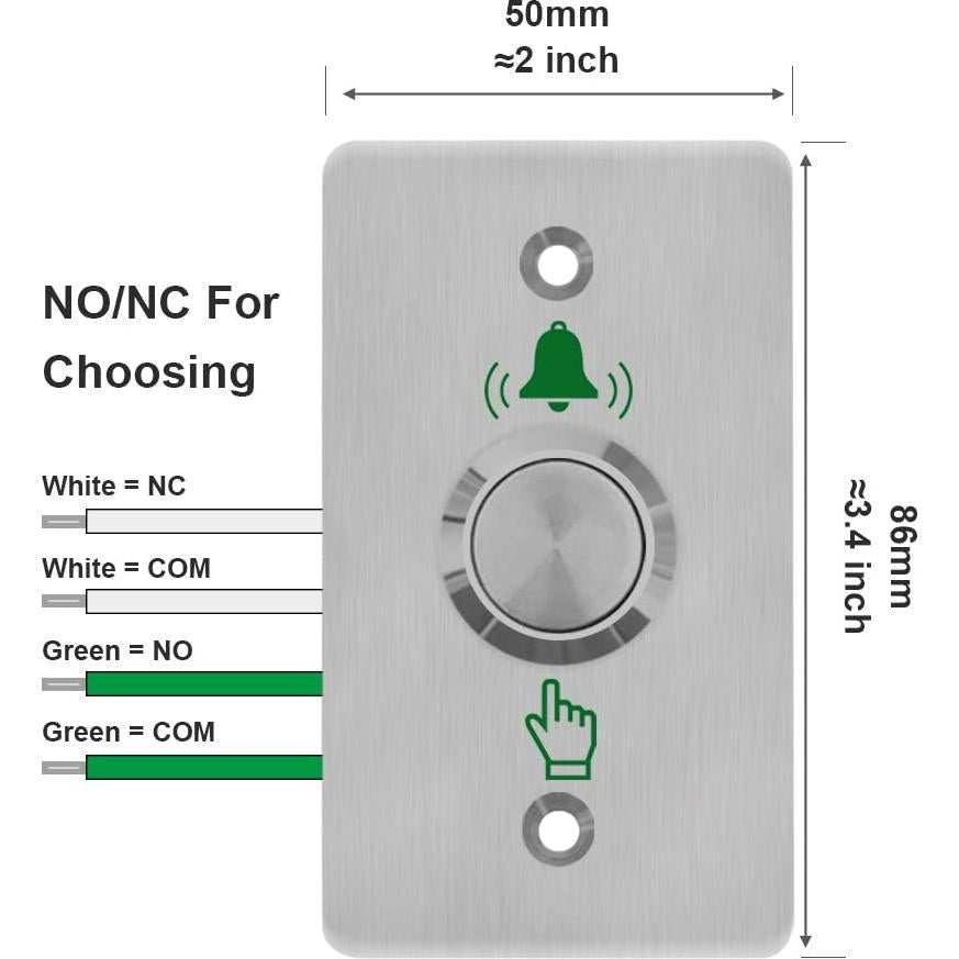 Botón de timbre a prueba de agua IP67 GAGALOR DB-006