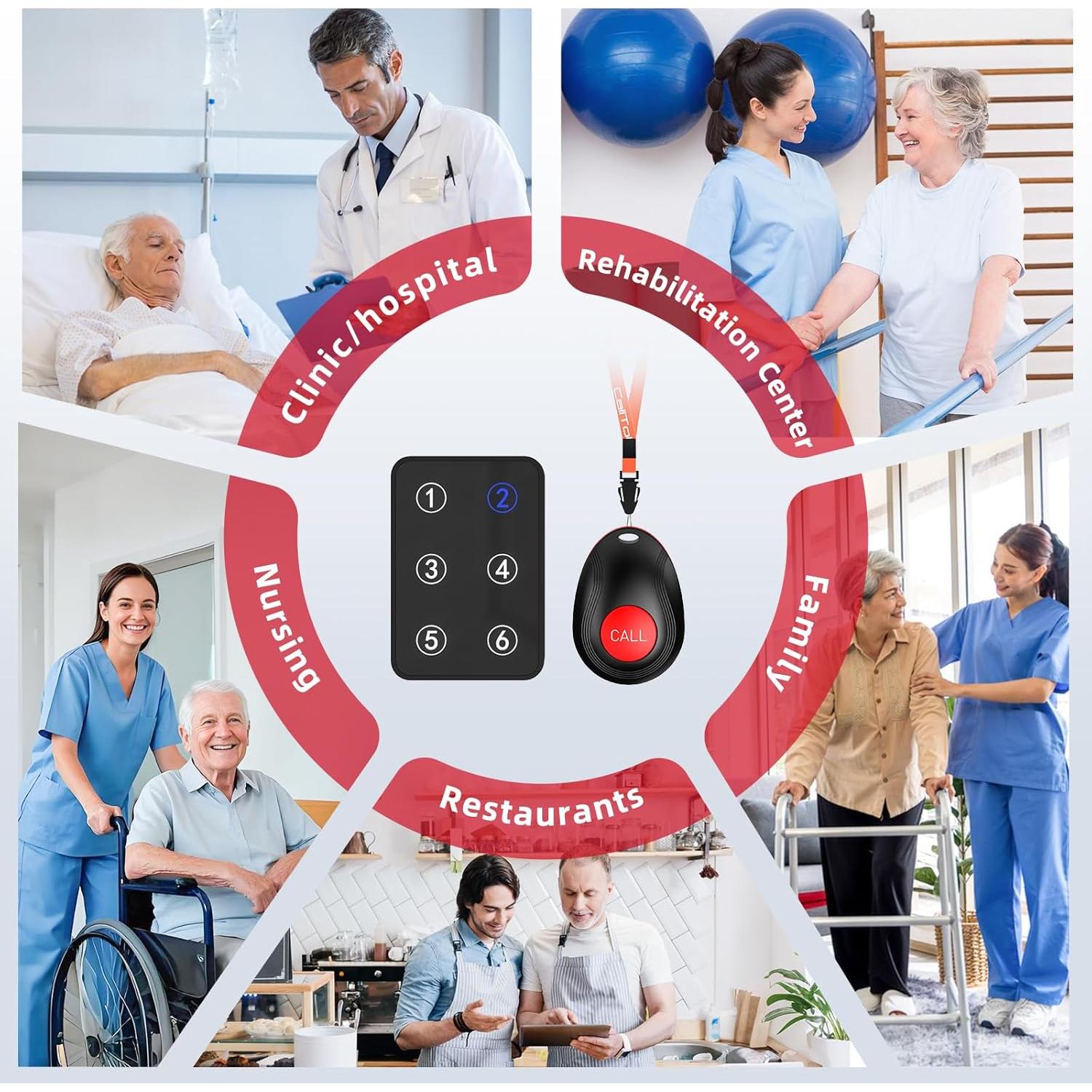 Sistema de Llamada Inalámbrico CallToU 6 Botones y Receptor