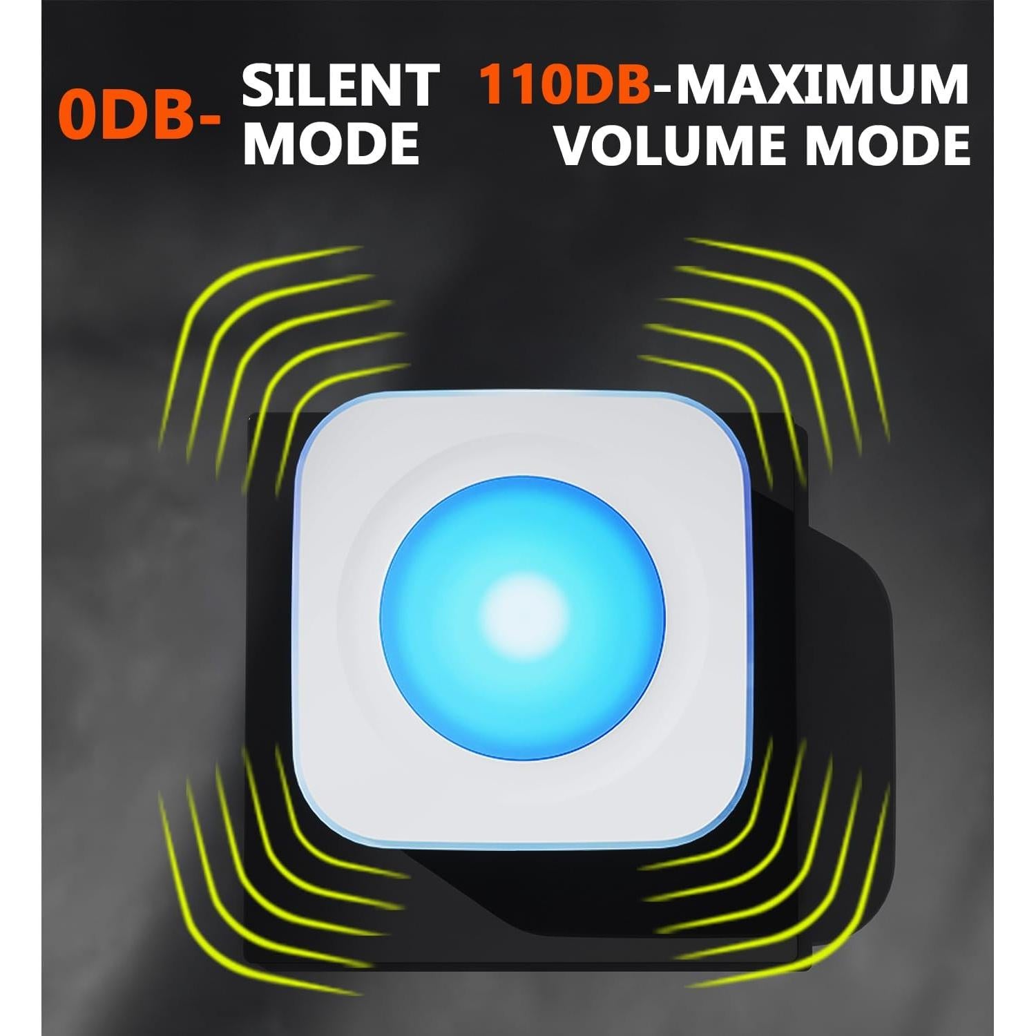 Timbre Inalámbrico Jsieem 2 Botones 3 Receptores Luz LED