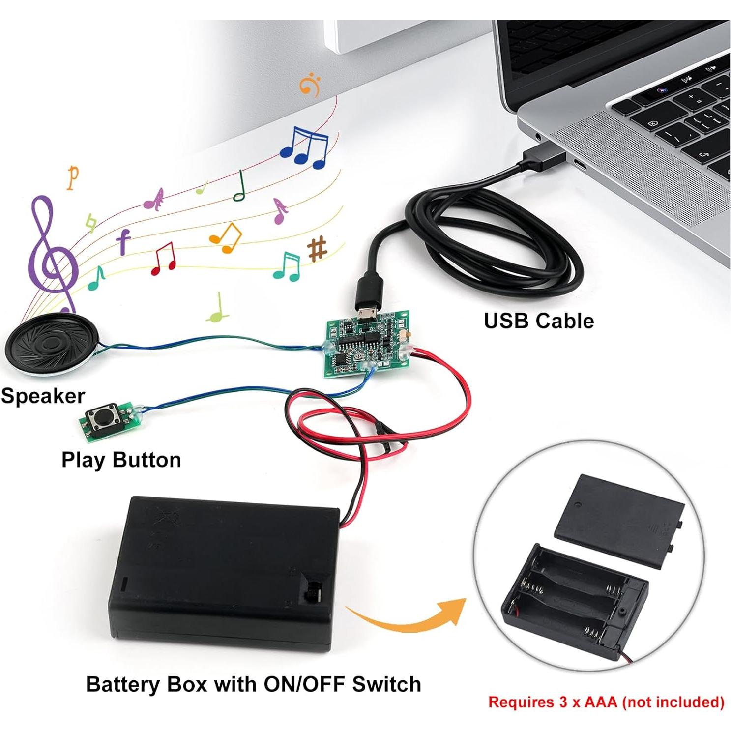 Módulo de Sonido Grabable 8MB Geekstory con Altavoz y Botón