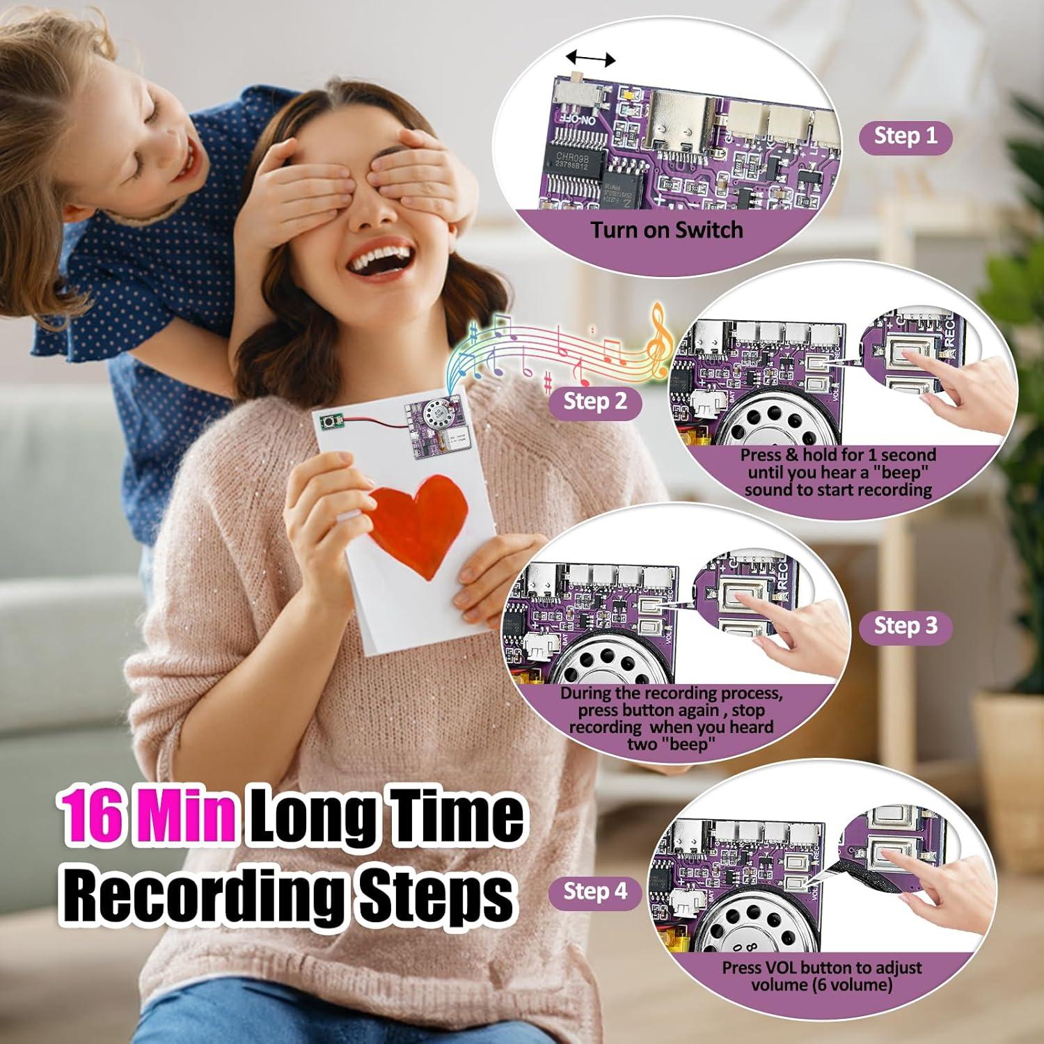 Módulo de Sonido Grabable XLW ZS-3001-1P-CH 16MB Luz LED