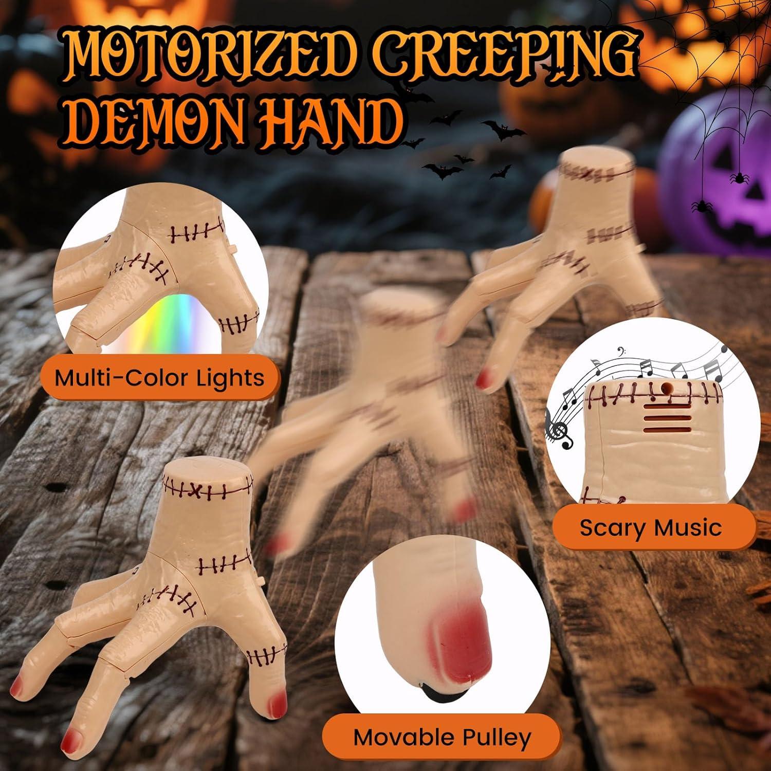 Mano que Se Arrastra Kodvinp con Luz y Sonido - Accesorio Halloween