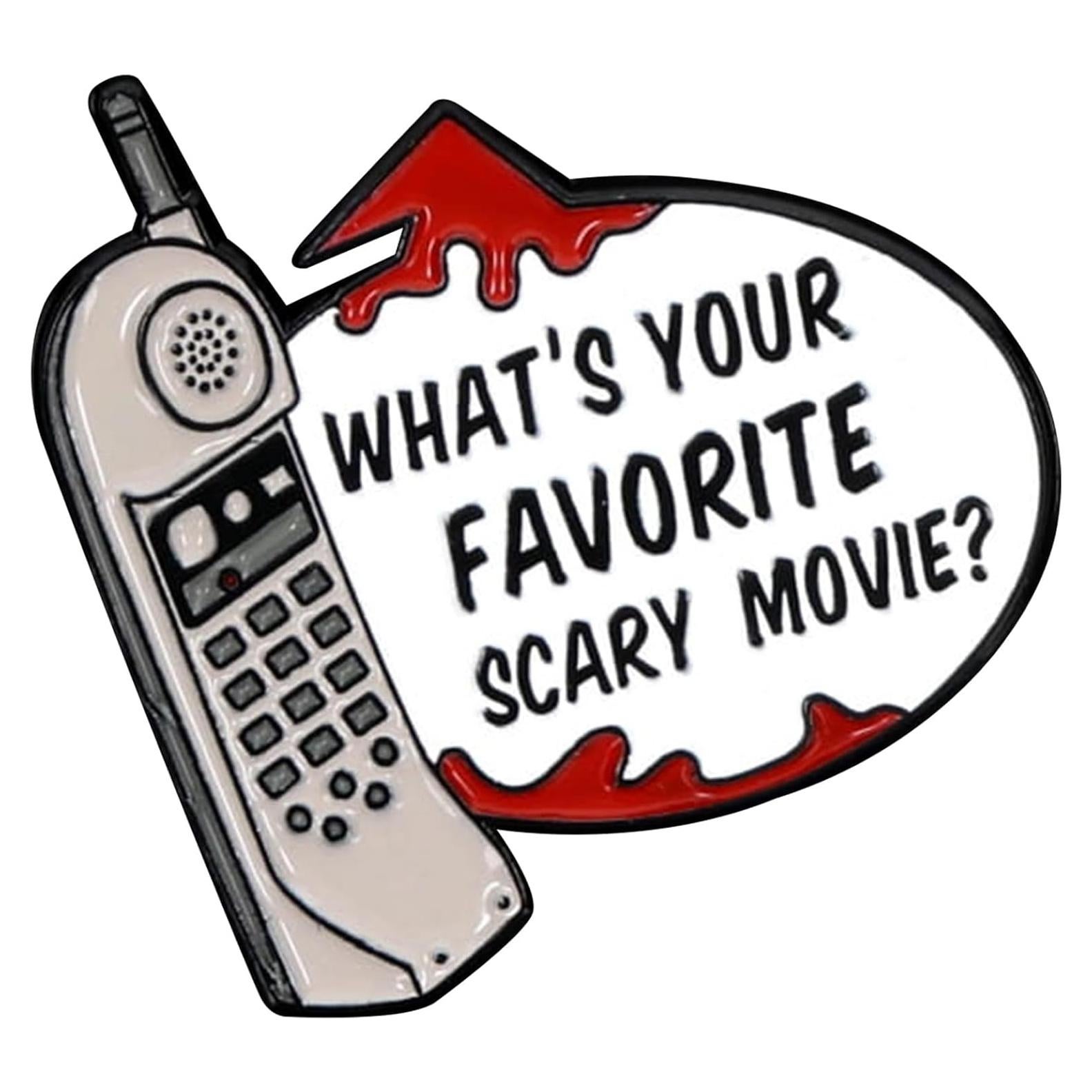 Pin de Esmalte Scream - Teléfono con Frase de Terror