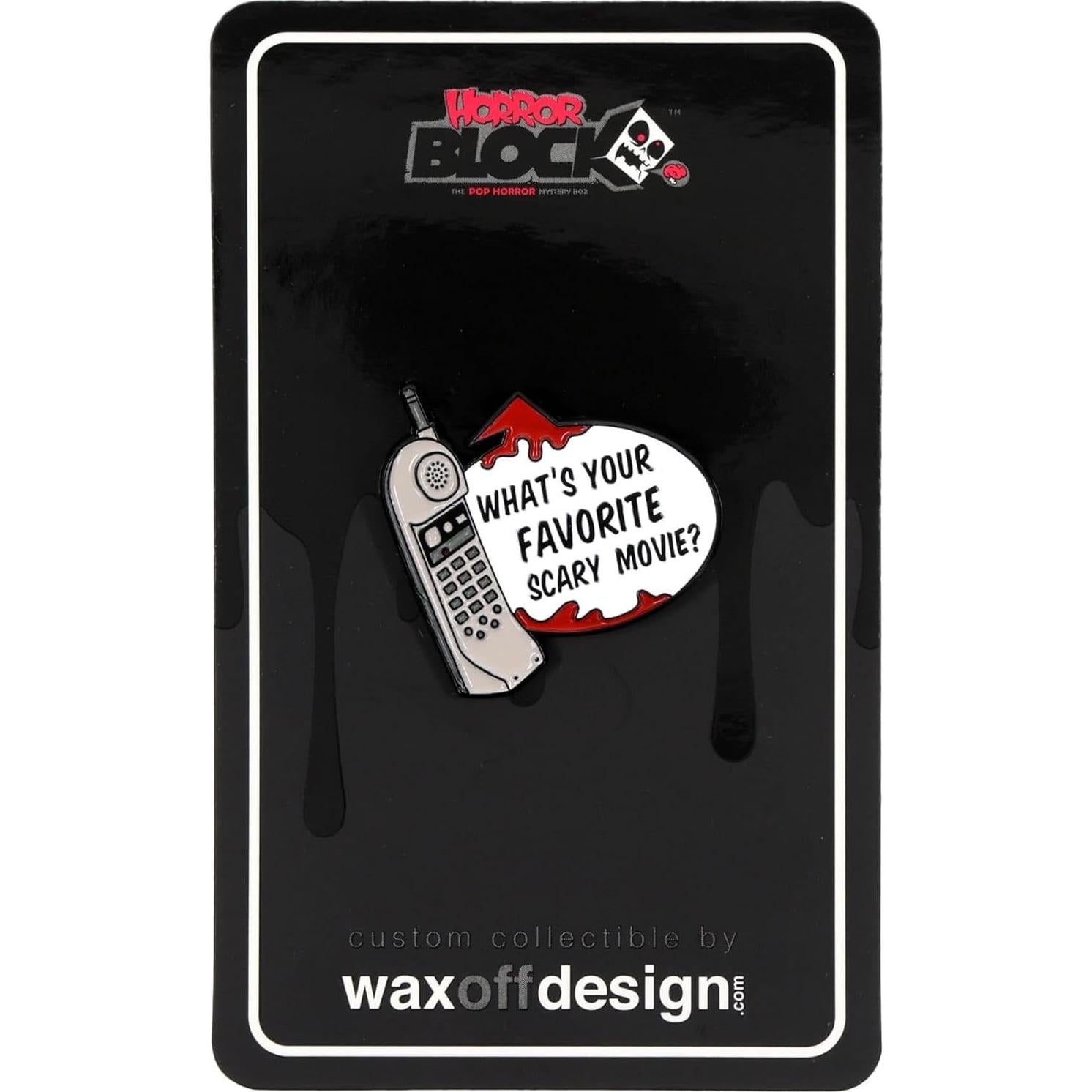 Pin de Esmalte Scream - Teléfono con Frase de Terror