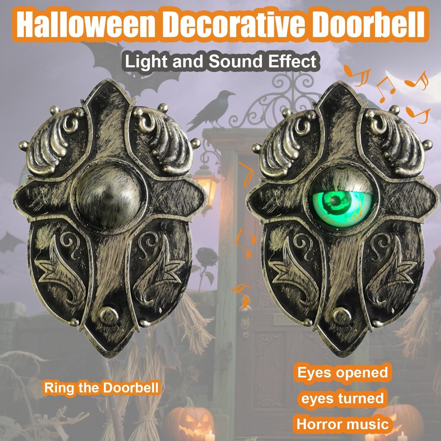 Timbre de Puerta Halloween Aterrador AERFGDE con Ojos 3D
