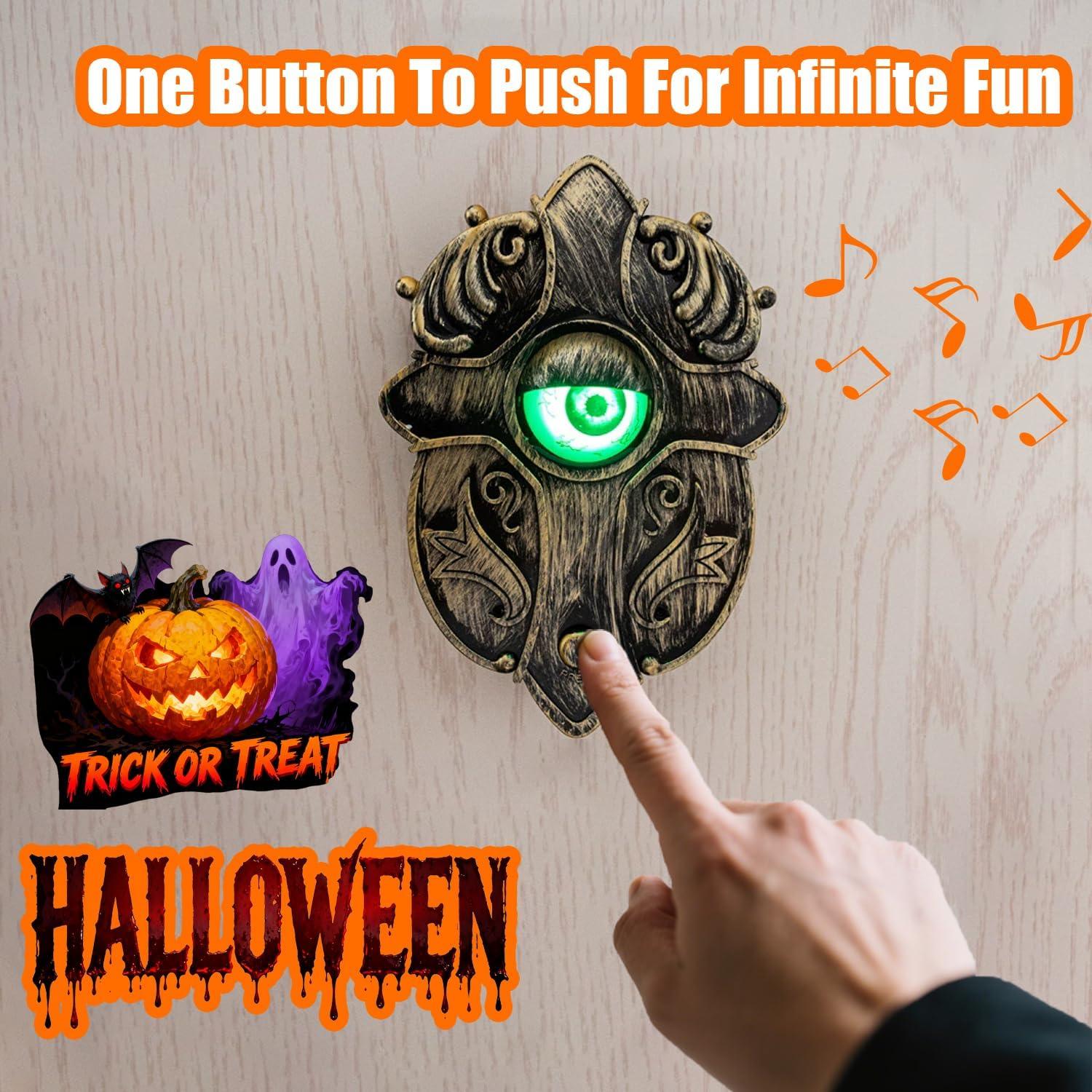 Timbre de Puerta Halloween Aterrador AERFGDE con Ojos 3D