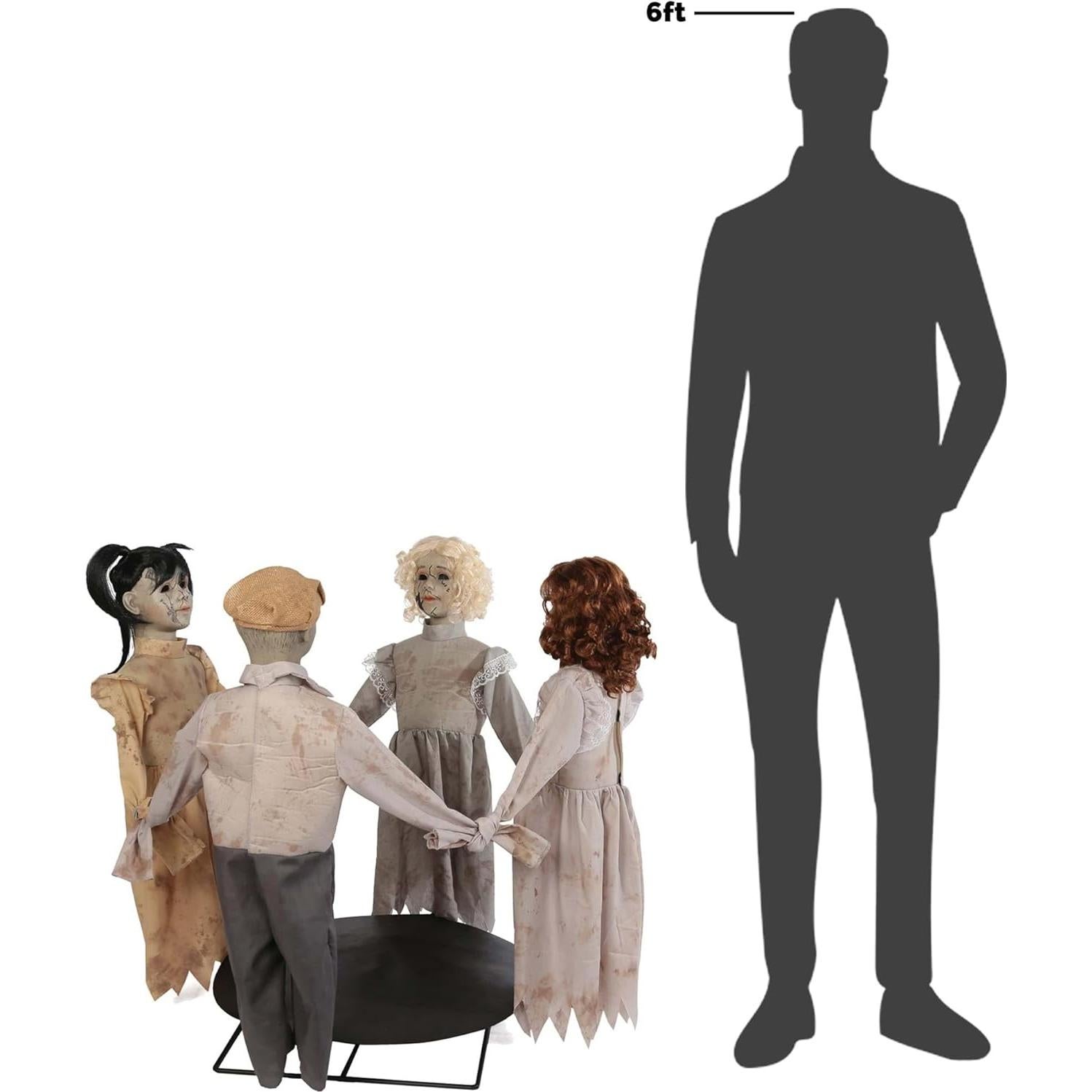 Decoración Animada Anillo Alrededor de la Rosa 0.91m Halloween