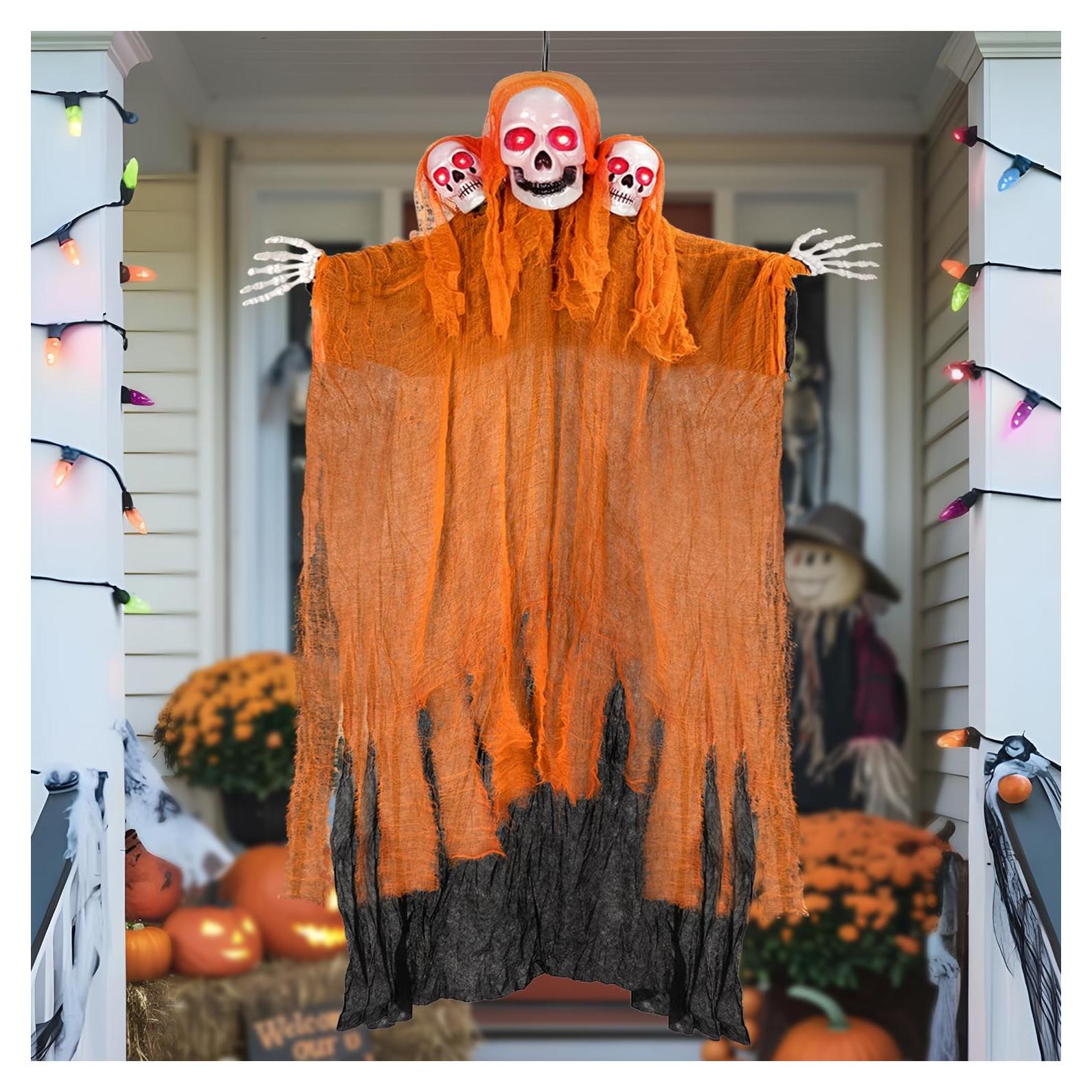 Fantasma Colgante de Halloween Kendane con Ojos Iluminados