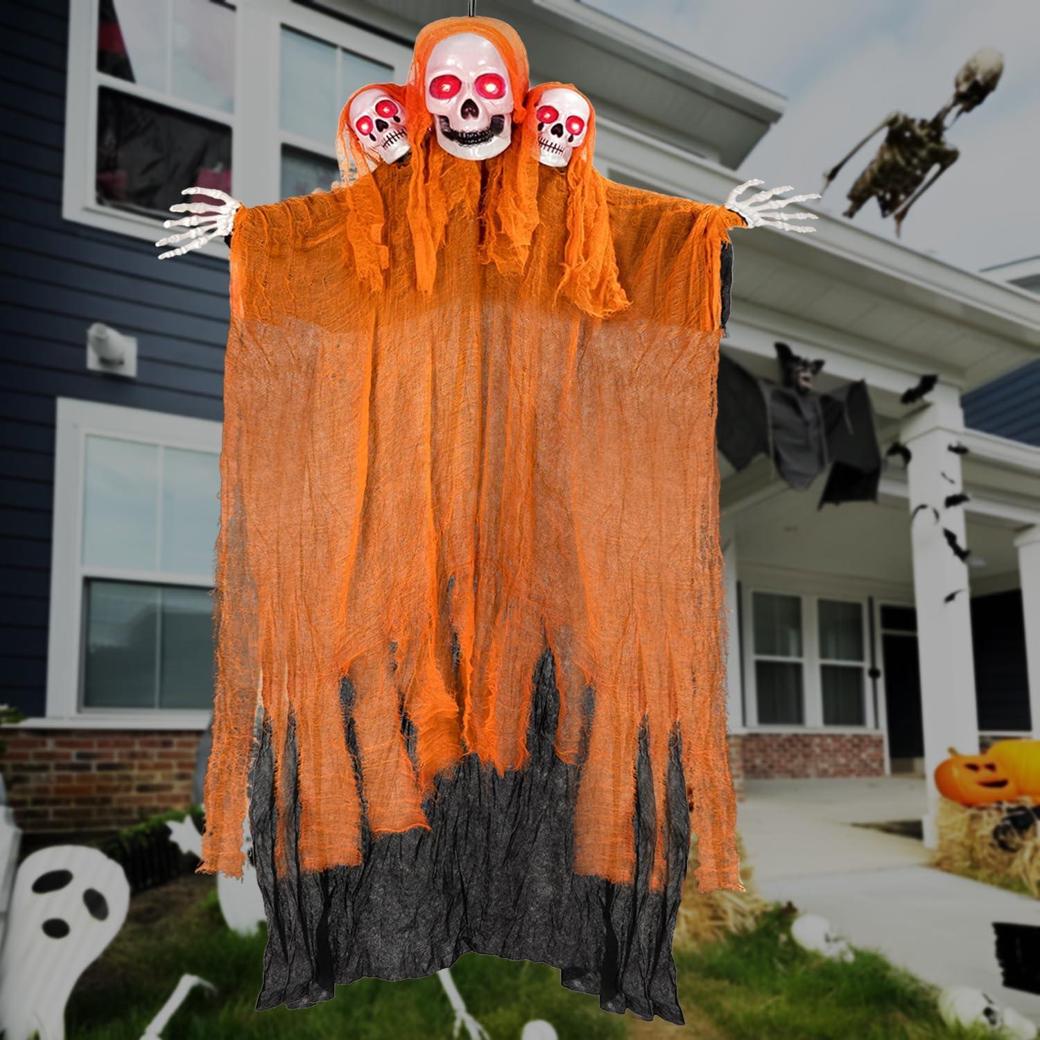 Fantasma Colgante de Halloween Kendane con Ojos Iluminados