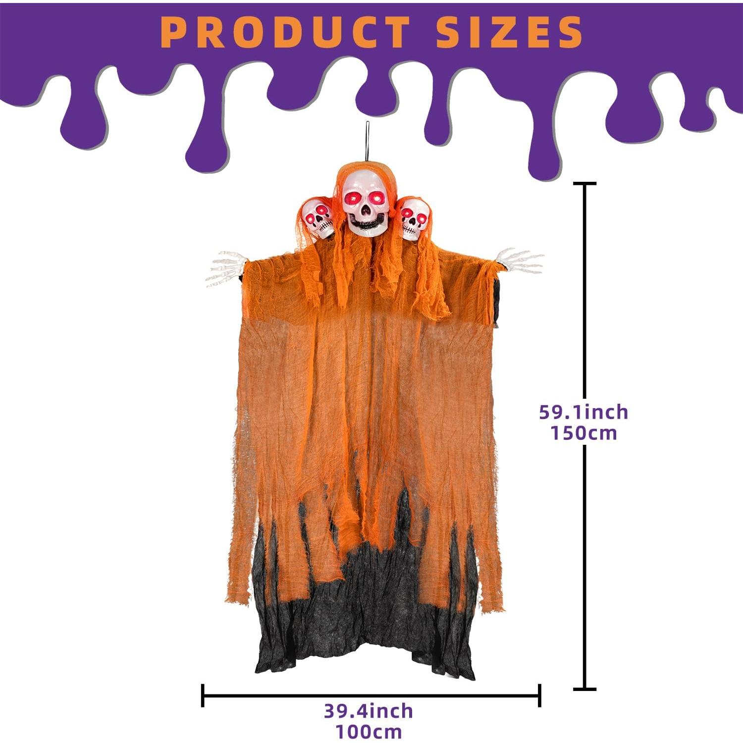 Fantasma Colgante de Halloween Kendane con Ojos Iluminados