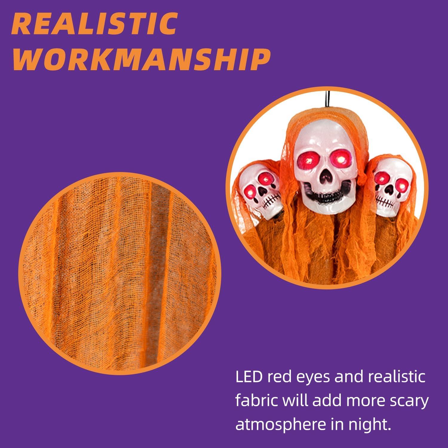 Fantasma Colgante de Halloween Kendane con Ojos Iluminados