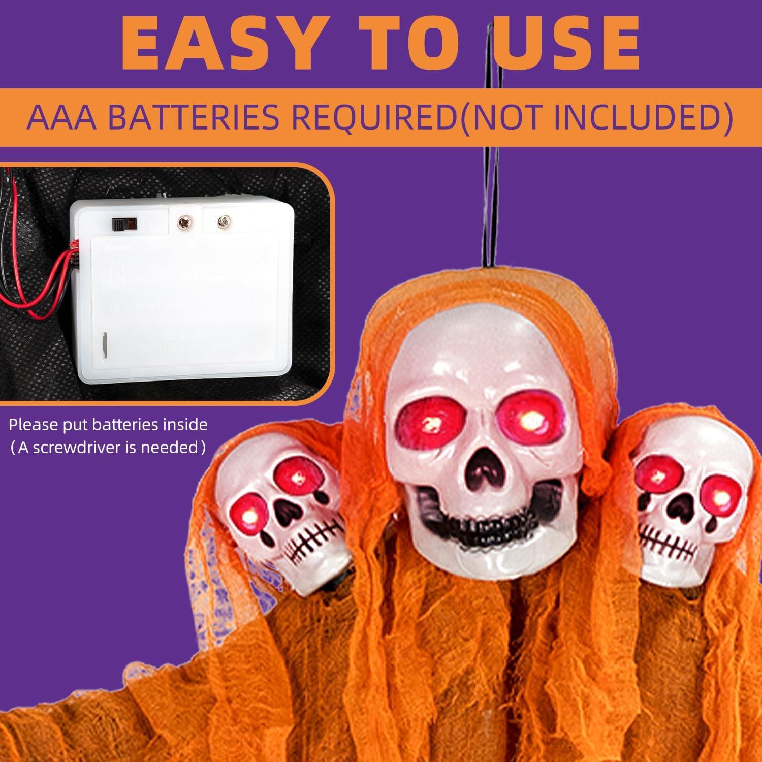 Fantasma Colgante de Halloween Kendane con Ojos Iluminados