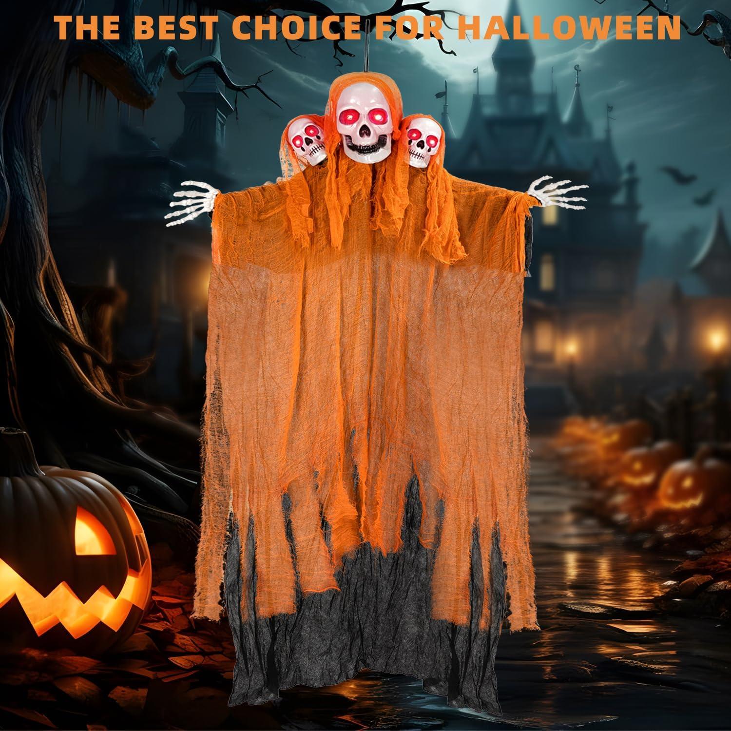 Fantasma Colgante de Halloween Kendane con Ojos Iluminados