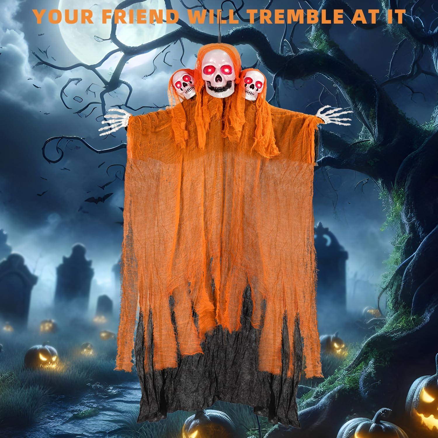 Fantasma Colgante de Halloween Kendane con Ojos Iluminados