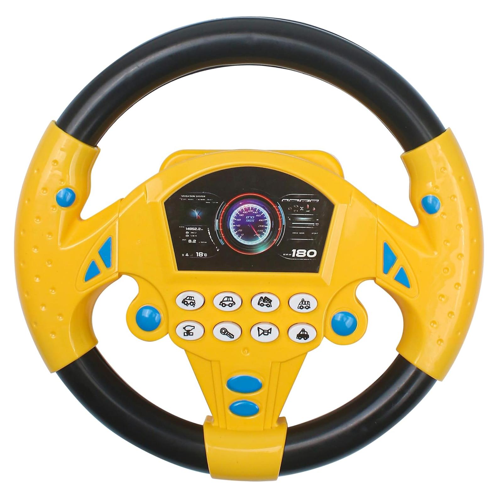 Volante Simulado Electrónico Marsrut para Niños 3+ Amarillo