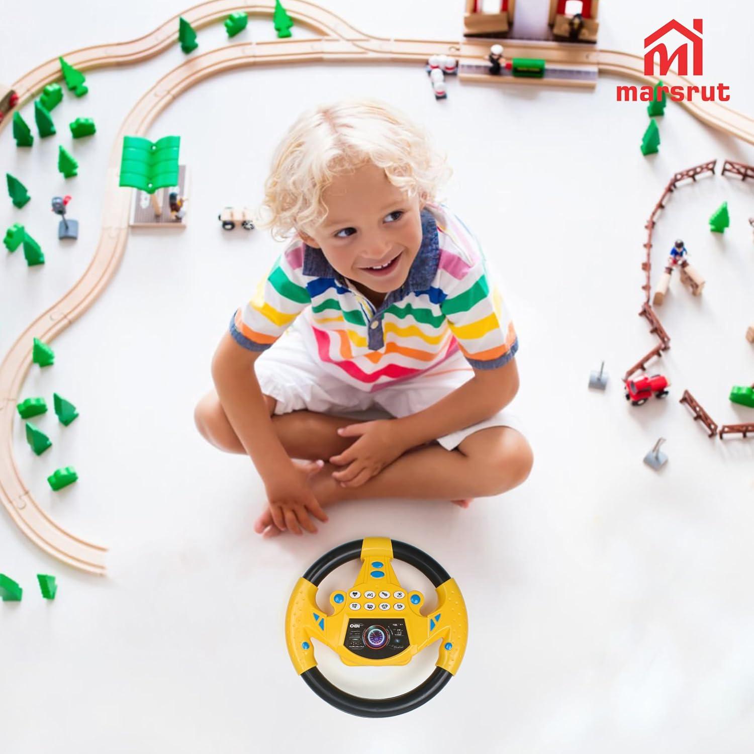 Volante Simulado Electrónico Marsrut para Niños 3+ Amarillo