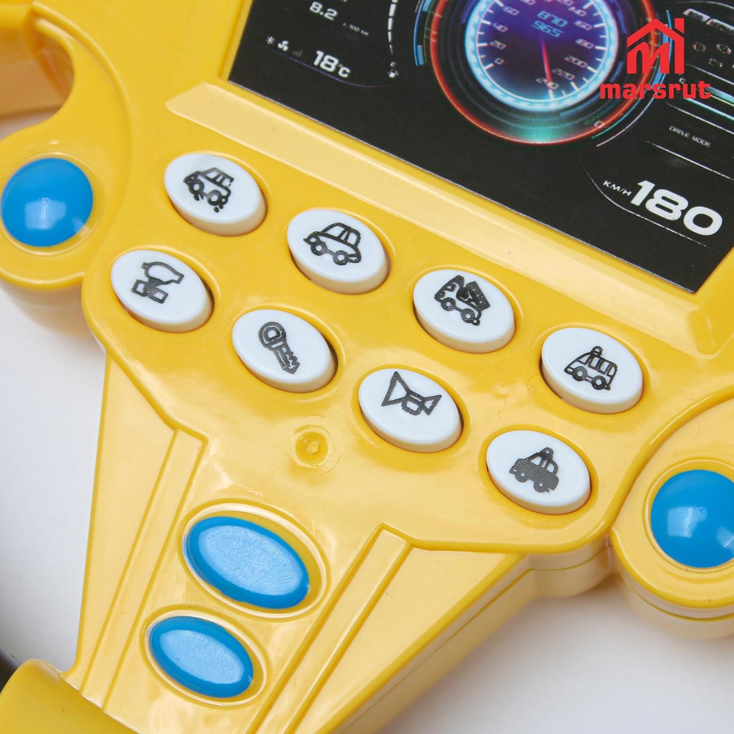 Volante Simulado Electrónico Marsrut para Niños 3+ Amarillo