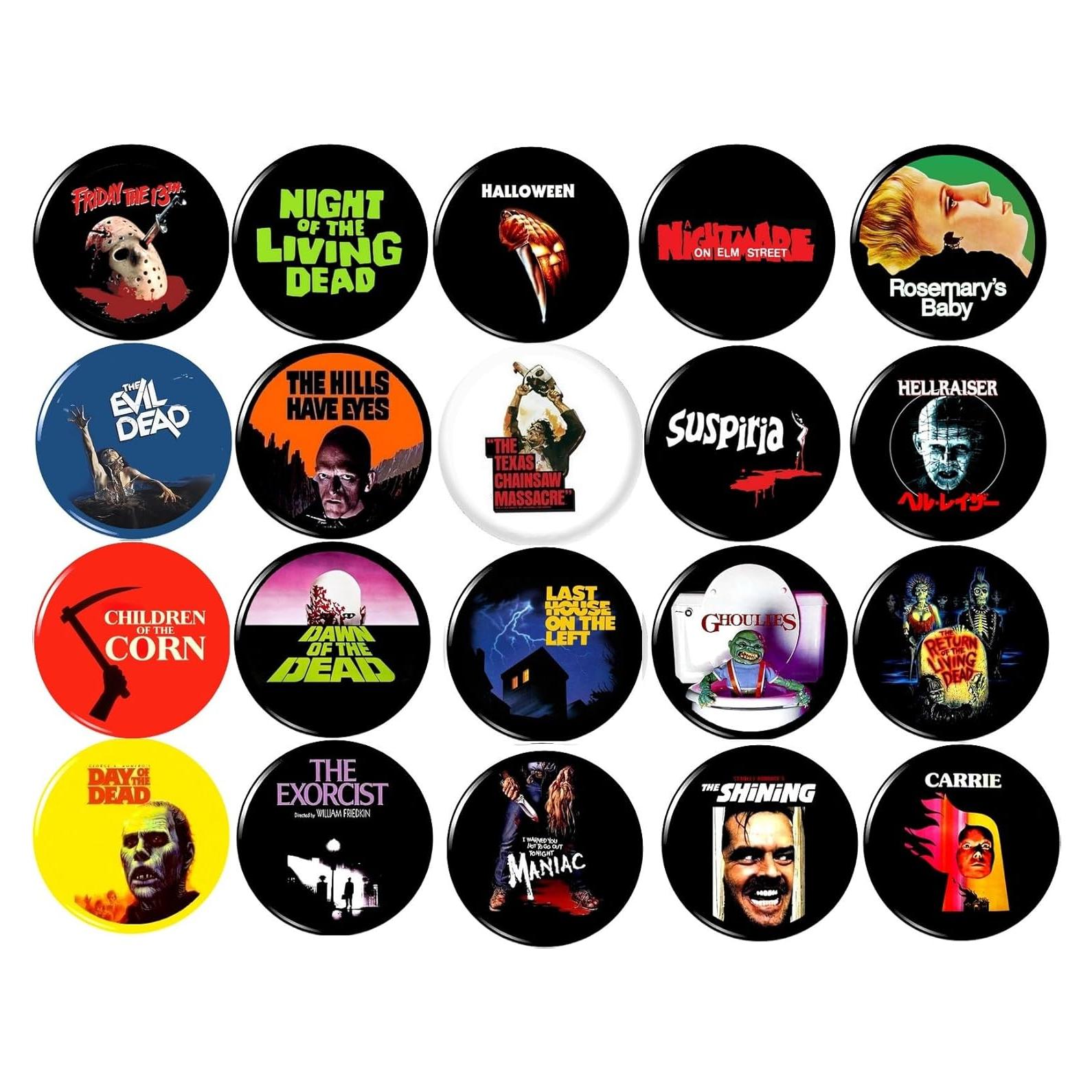 Conjunto de 20 pines botones de terror JB 25mm calidad premium
