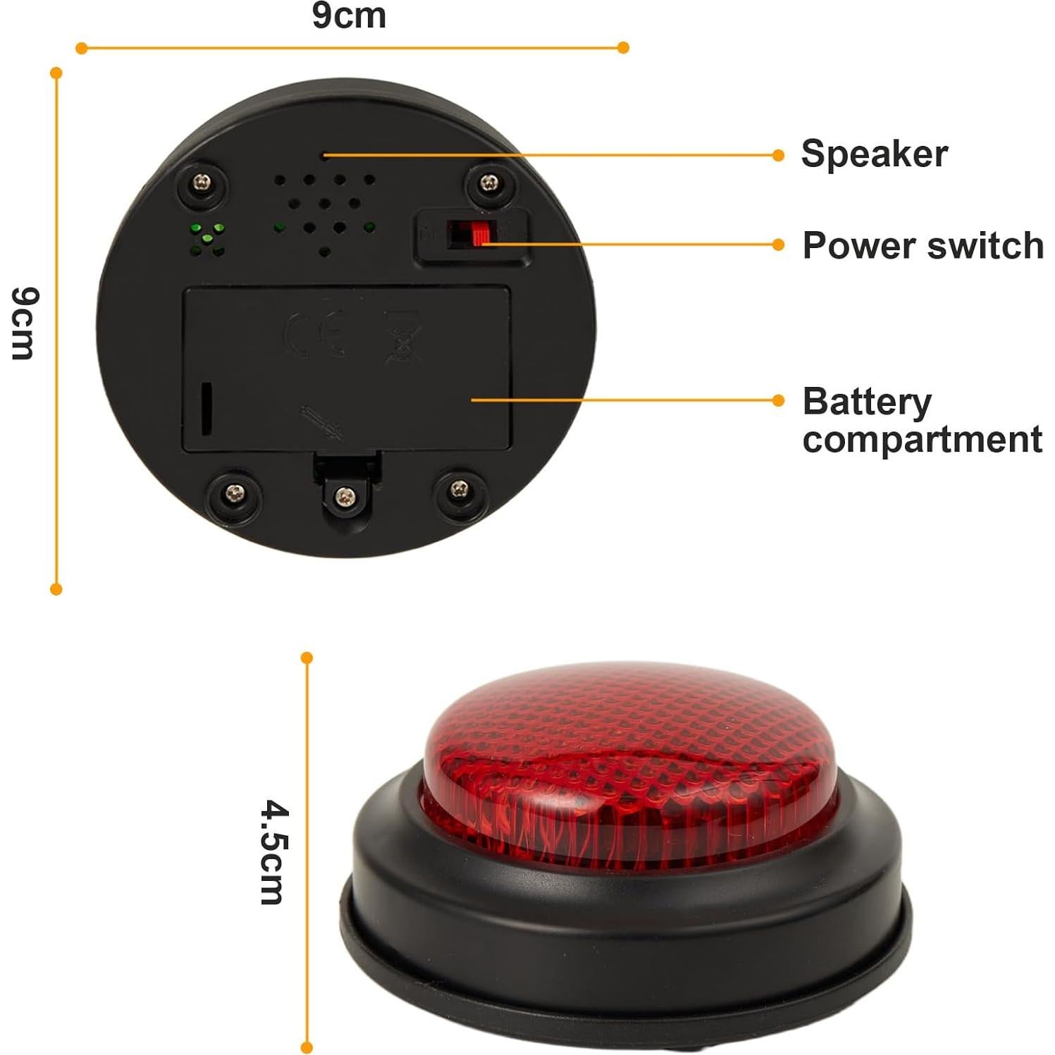 Juego de 4 Timbres de Respuesta con Luces y Sonido PQJSJDR