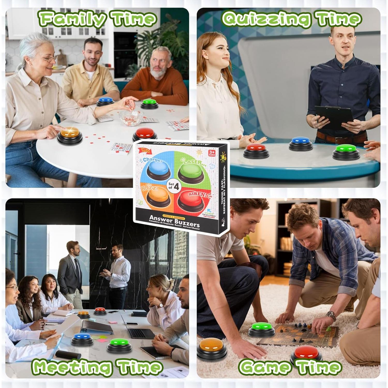 Zumbadores de Juego COZYMATE 4 PCS Multicolor con Sonido