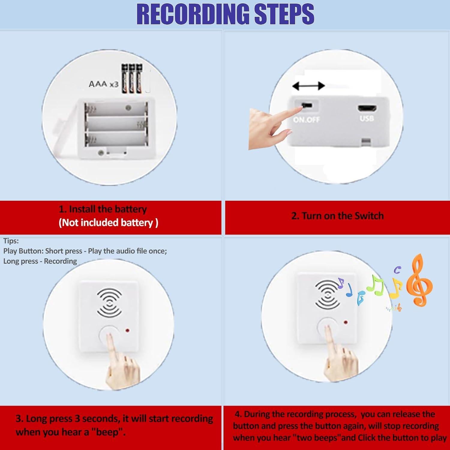 Grabadora de Voz XLW 16 Minutos - Caja de Sonido Blanca