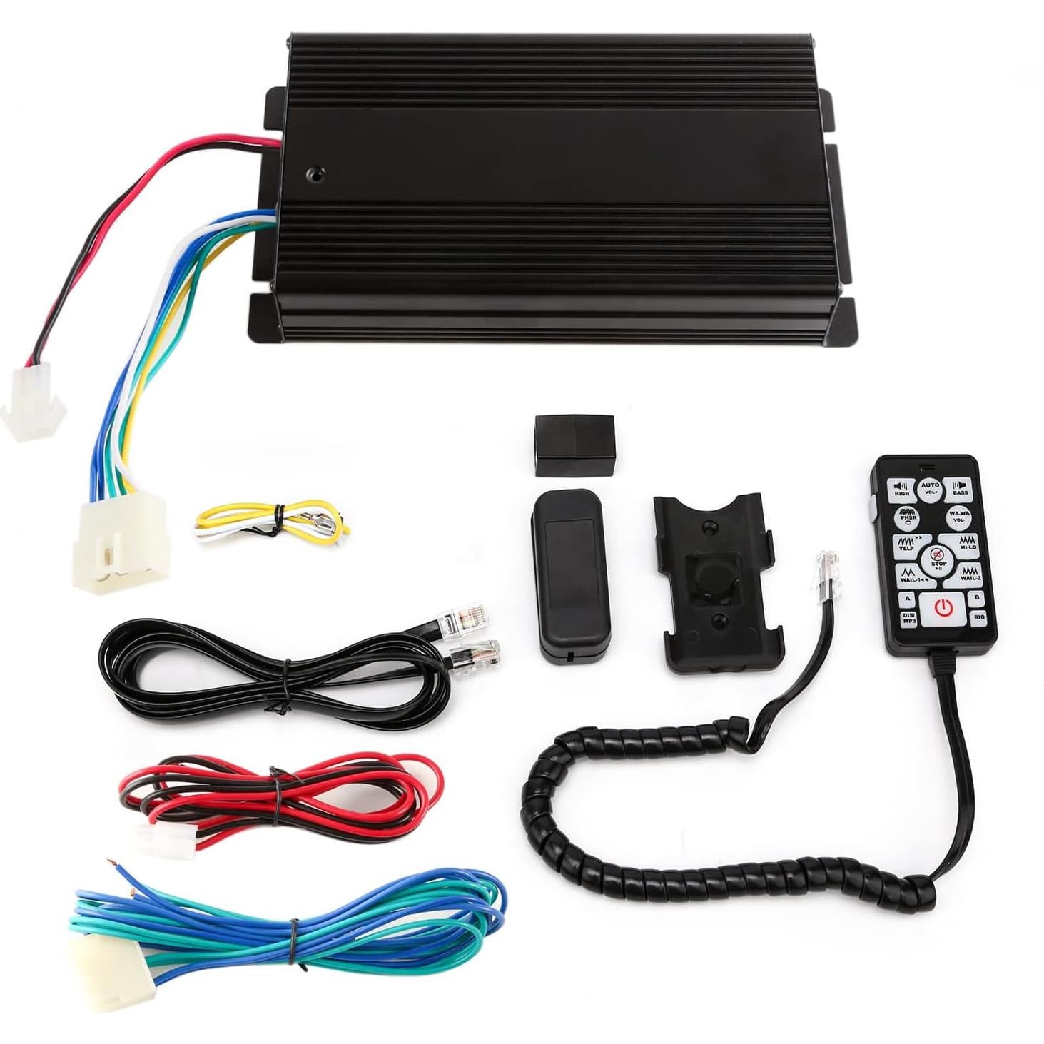 Sistema de Sirena PA BooYu 12V 400W 37 Tonos para Vehículos