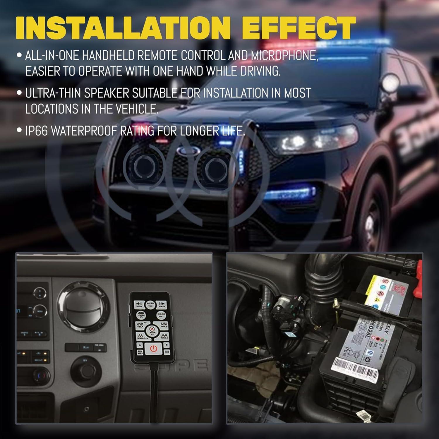 Sirena de Emergencia 200W JAMTON con Control Remoto 12V