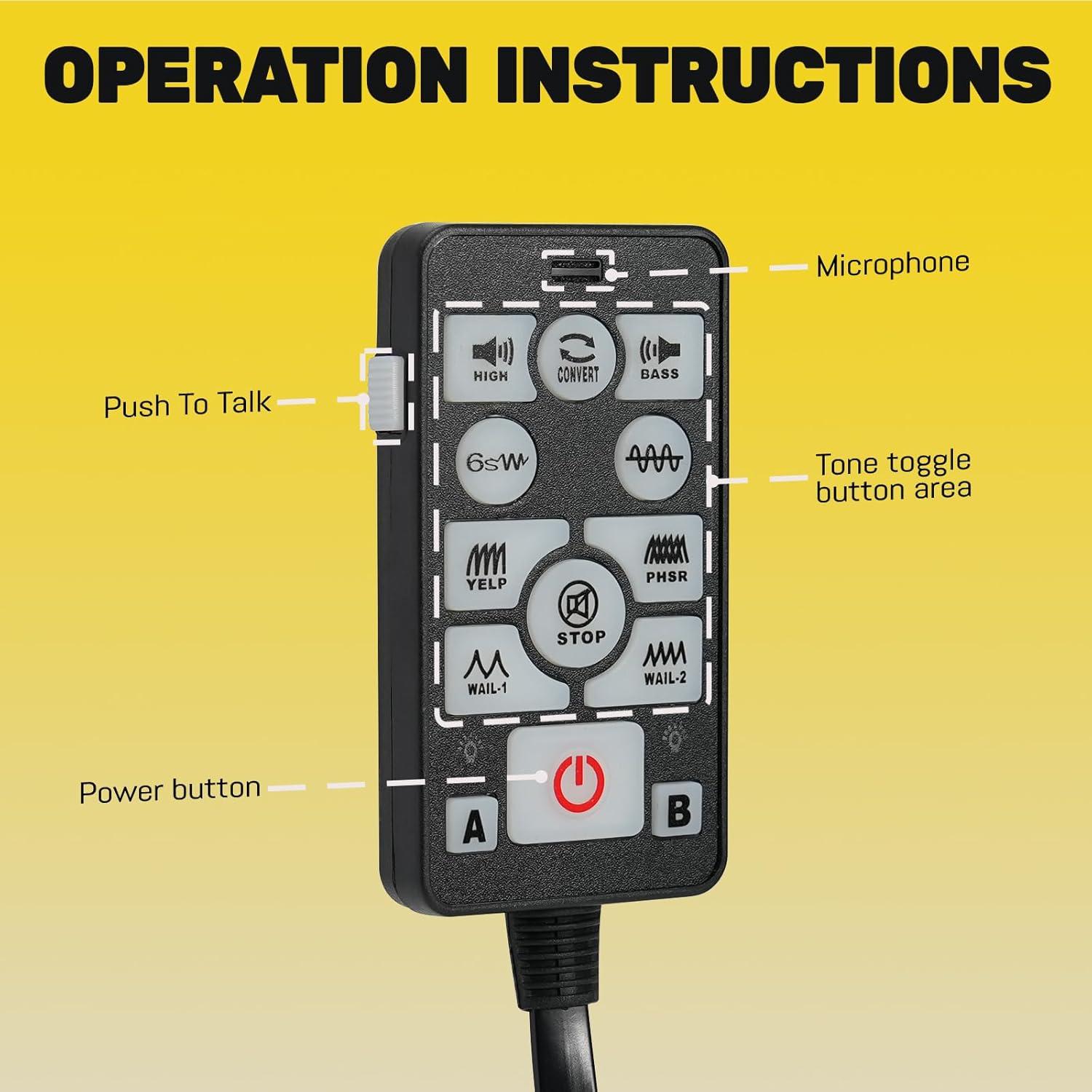 Sirena de Emergencia 200W JAMTON con Control Remoto 12V