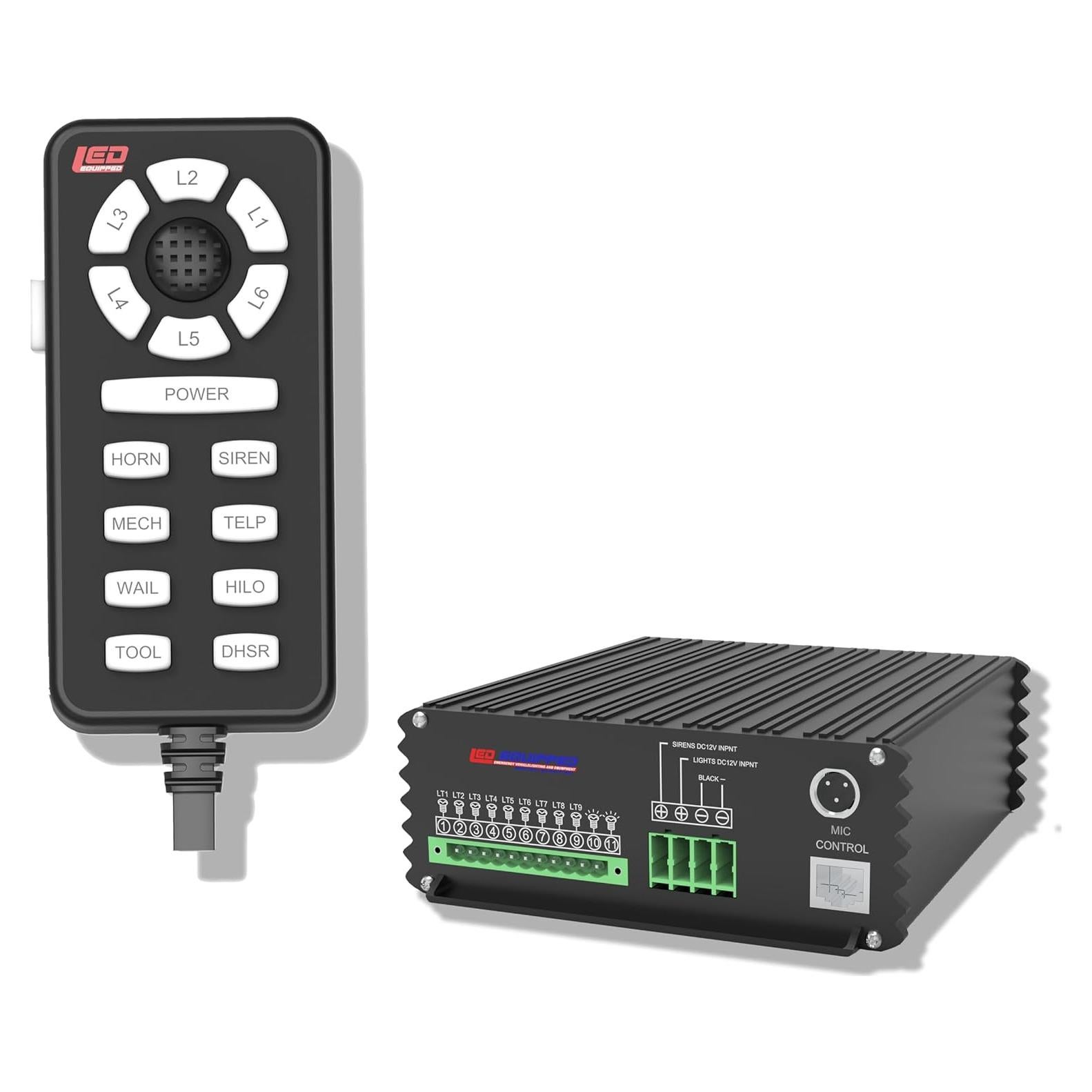 Sirena de Emergencia Portátil Pelican 100W con Micrófono PA