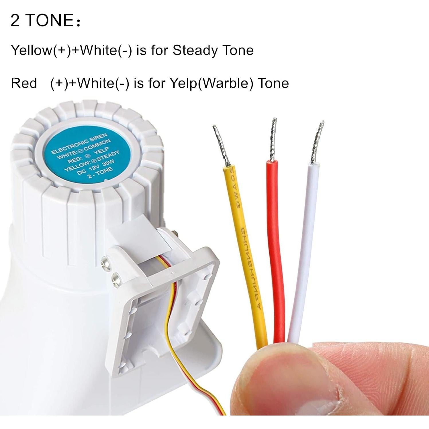 Alarma de Sirena Doble Tono KLLsmDesign 130dB Montaje Pared